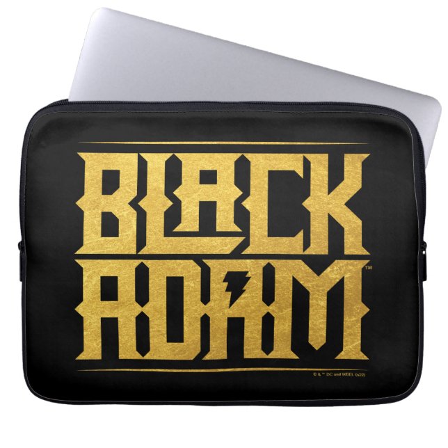 Black Adam Stacks Namn Graphic Laptop Fodral (Framsidan)