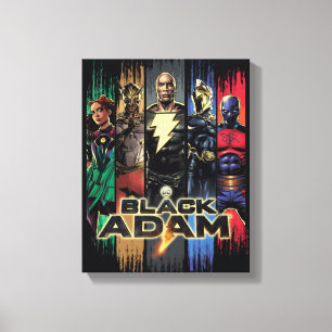 Black Adam-tecken i Rand-grafik Canvastryck