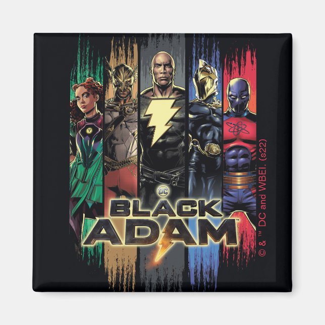 Black Adam-tecken i Rand-grafik Magnet (Framsidan)