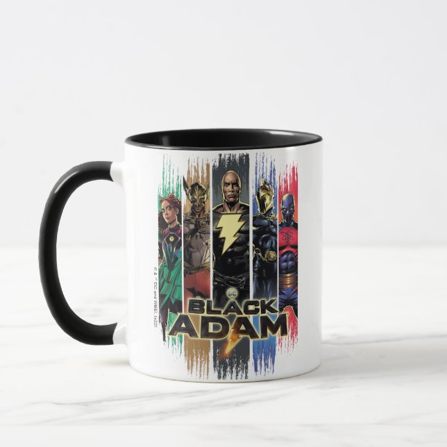 Black Adam-tecken i Rand-grafik Mugg (Vänster)