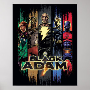 Black Adam-tecken i Rand-grafik Poster