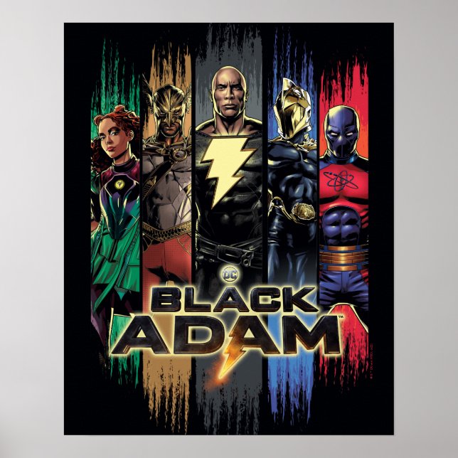 Black Adam-tecken i Rand-grafik Poster (Framsidan)