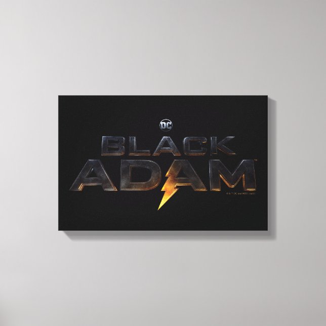 Black Adam Theatrical Logotyp Canvastryck (Framsida)