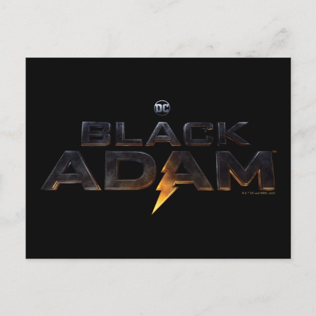 Black Adam Theatrical Logotyp Vykort (Framsida)