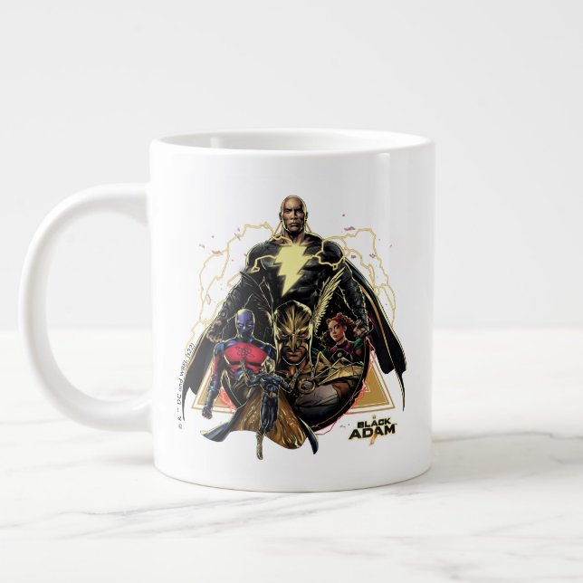 Black Adam Triangular Group Graphic Jumbo Mugg (Vänster)