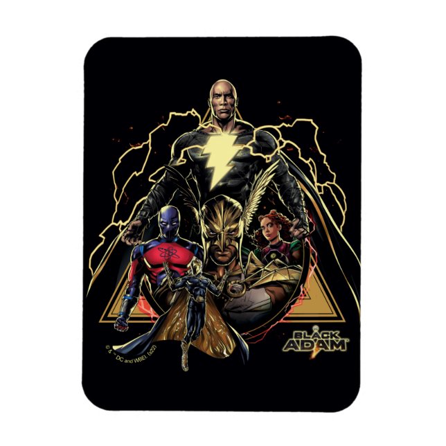 Black Adam Triangular Group Graphic Magnet (Vertikal)