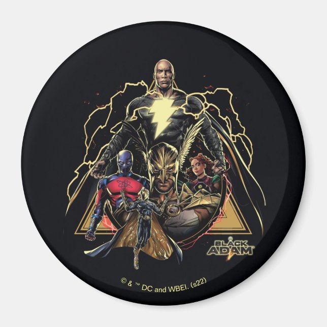 Black Adam Triangular Group Graphic Magnet (Framsidan)