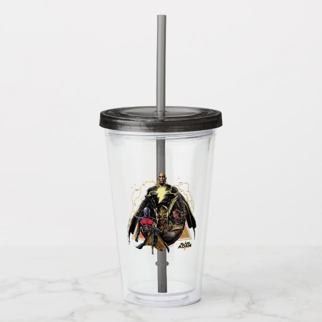 Black Adam Triangular Group Graphic Take Away Mugg (Framsida)