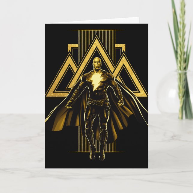 Black Adam Triangular Pillar Graphic Kort (Framsida)
