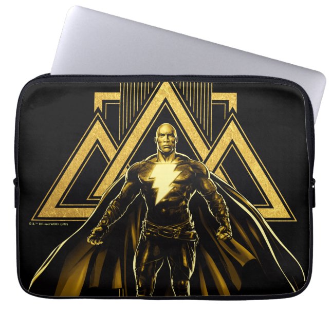 Black Adam Triangular Pillar Graphic Laptop Fodral (Framsidan)