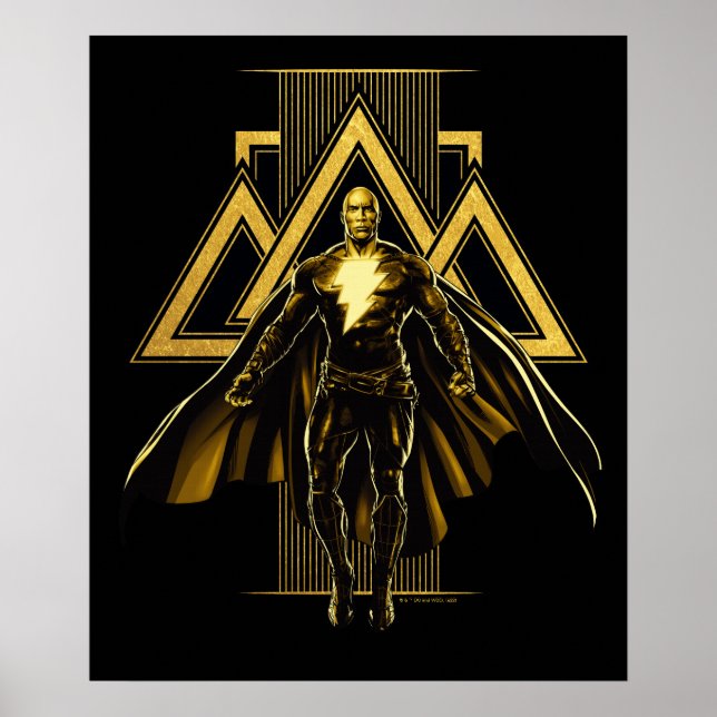 Black Adam Triangular Pillar Graphic Poster (Framsidan)