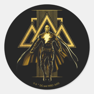 Black Adam Triangular Pillar Graphic Runt Klistermärke