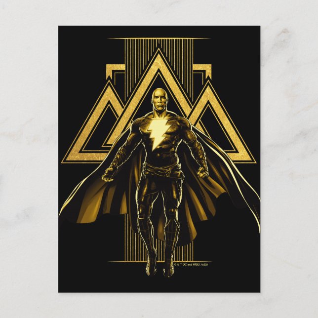 Black Adam Triangular Pillar Graphic Vykort (Framsida)
