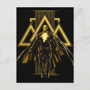 Black Adam Triangular Pillar Graphic Vykort