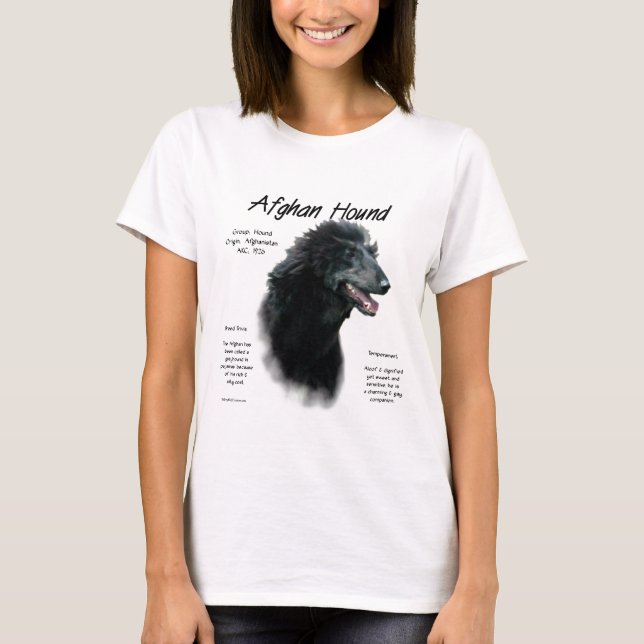 Black Afghan Hound History Tröja (Framsida)