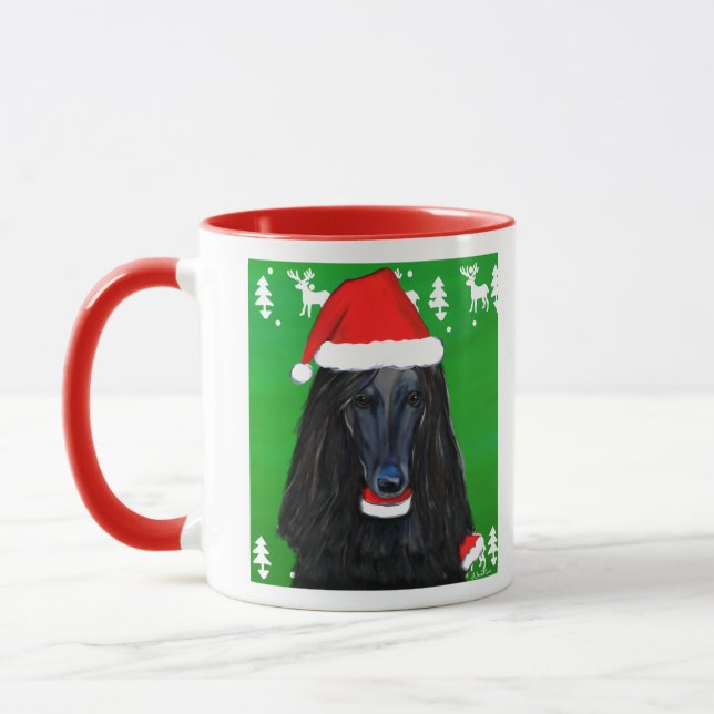 Black Afghan Hound Mugg (Vänster)