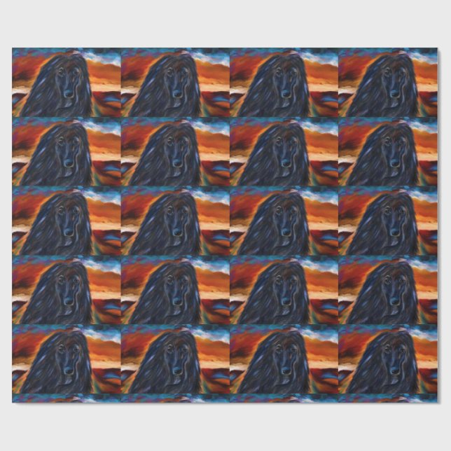 Black Afghan Hound Presentpapper (Platt)