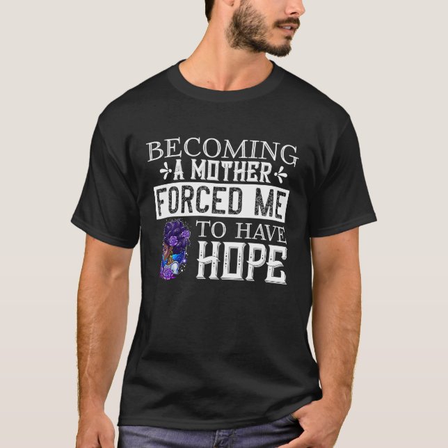 Black African American blev en Mor som tvingade mi T Shirt (Framsida)