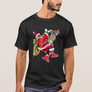 Black African American Jultomten Basketball Chri T Shirt
