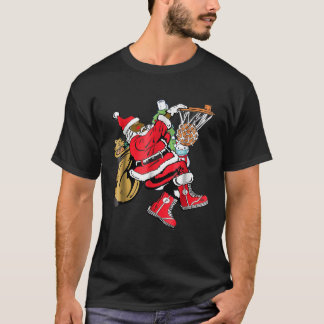 Black African American Jultomten Basketball Chri T Shirt