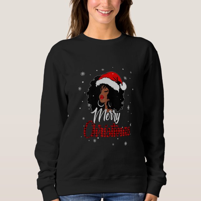 Black African American Santa Apparel jul Mel T Shirt (Framsida)