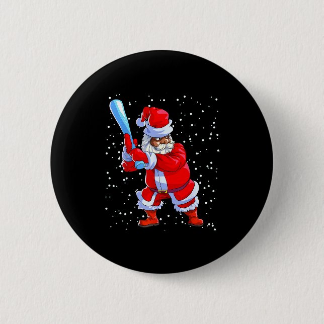 Black African American Santa Claus Baseball Afro C Knapp (Framsida)