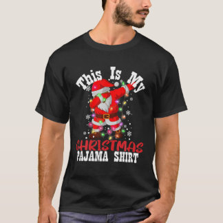 Black African American Santa Det här är min jul T Shirt