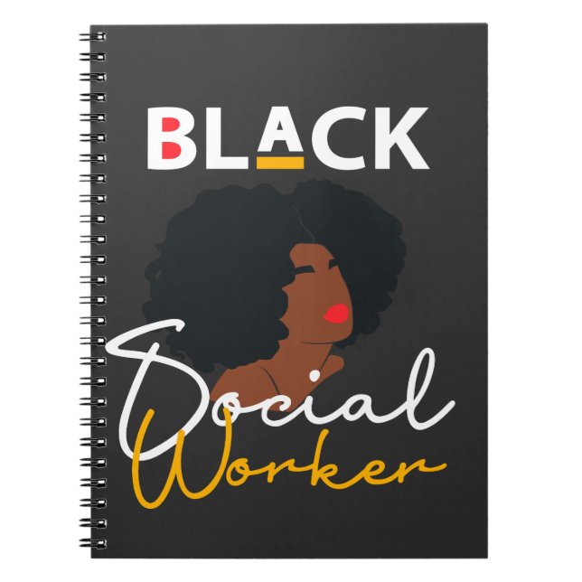 Black African American Social Work Apprecition Gi Anteckningsbok (Framsidan)