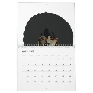 Black African American Woman Porträtt Calendar Kalender