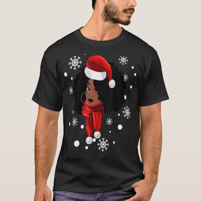 Black African Girl American Melanin jul Sant T Shirt (Framsida)