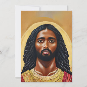 Black African Jesus Religiösa Art Julkort