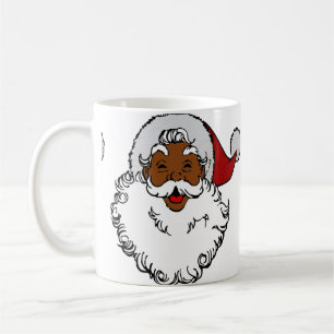 Black african jultomten christmas kaffemugg