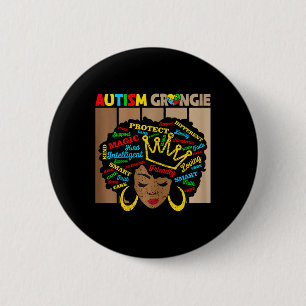 Black Afro African American Autism Grangie Awarene Knapp