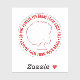 BLACK AFRO HAIR inspirational Marcus Garvey Quote Klistermärken