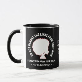 BLACK AFRO HAIR inspirational Marcus Garvey Quote Mugg
