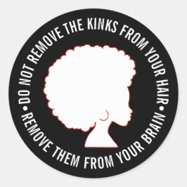 BLACK AFRO HAIR inspirational Marcus Garvey Quote Runt Klistermärke