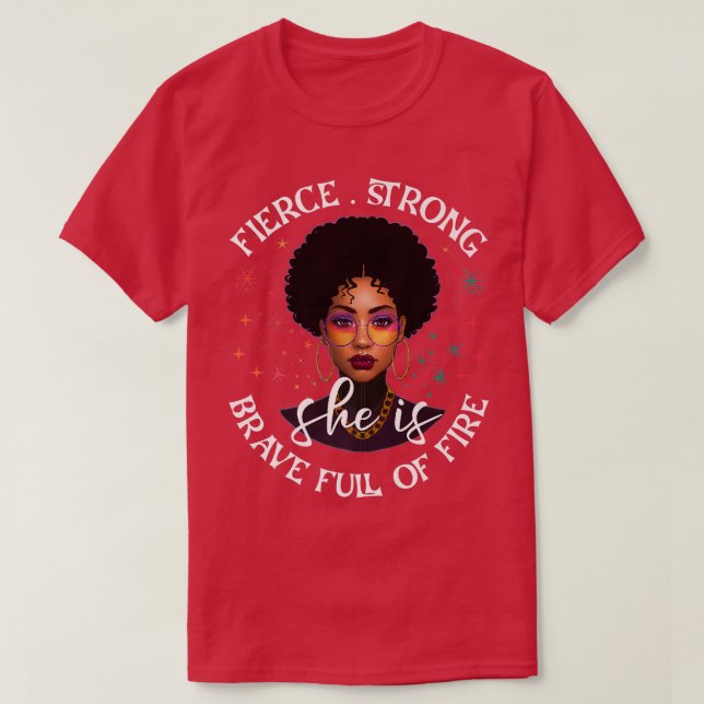 Black Afro Woman Melanin Girl Black History Month T Shirt (Design framsida)