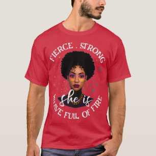 Black Afro Woman Melanin Girl Black History Month T Shirt