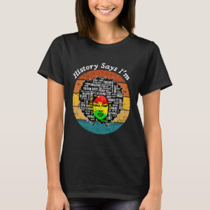 Black Afro Woman Melanin Girl Black History Month T Shirt