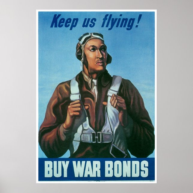 Black Airman Behålla oss Flygande! Poster (Framsidan)