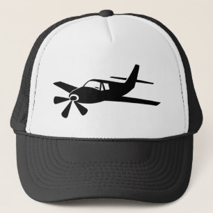 Black Airplan Designer Hat Keps