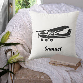 Black Airplane Travel Baby First Birthday,Aviation Kudde