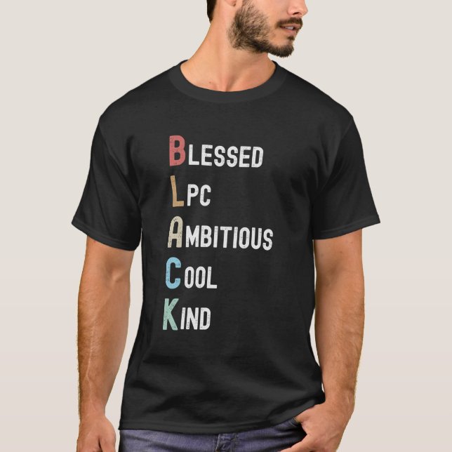 Black-akronym för afrikansk latc-terapist t shirt (Framsida)