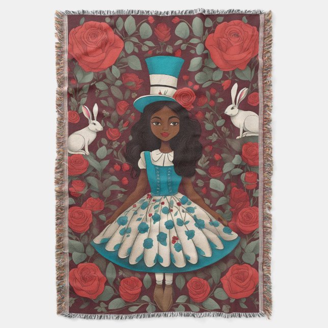 Black Alice i Wonderland Filt (Framsidan Vertikal)
