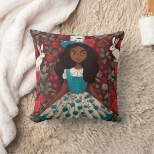 Black Alice i Wonderland Kudde