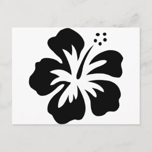 Black aloha-blomma vykort
