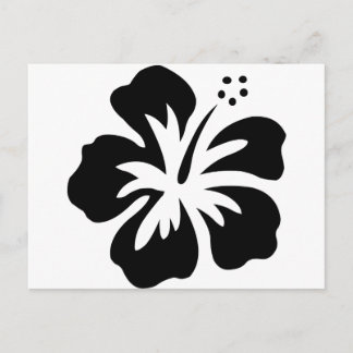 Black aloha-blomma vykort