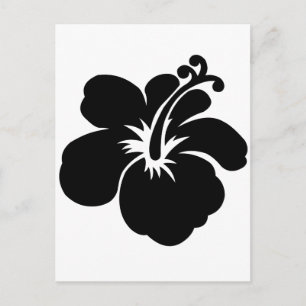 Black aloha-blomma vykort