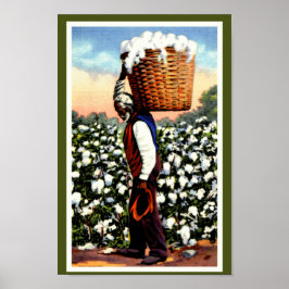 Black America Vintage Cotton Fält Man Poster