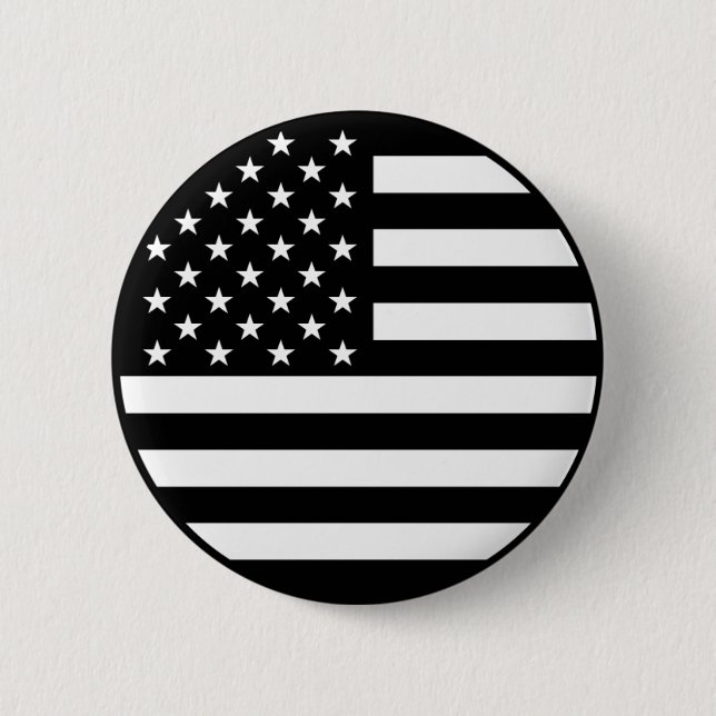 Black American Flagga Button Knapp (Framsida)